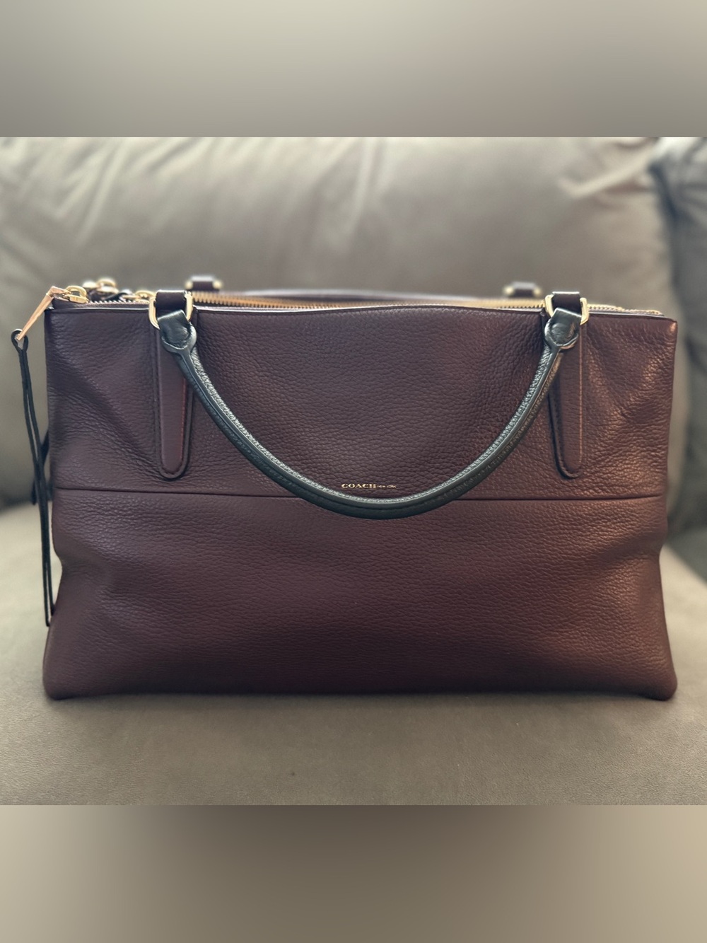 COACH Borough Bag – Oxblood / Burgundy | Pebbled Leather